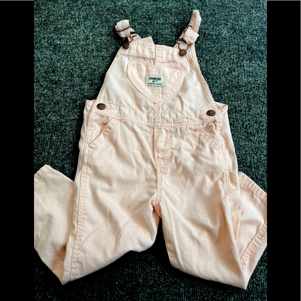 Pale pink overalls